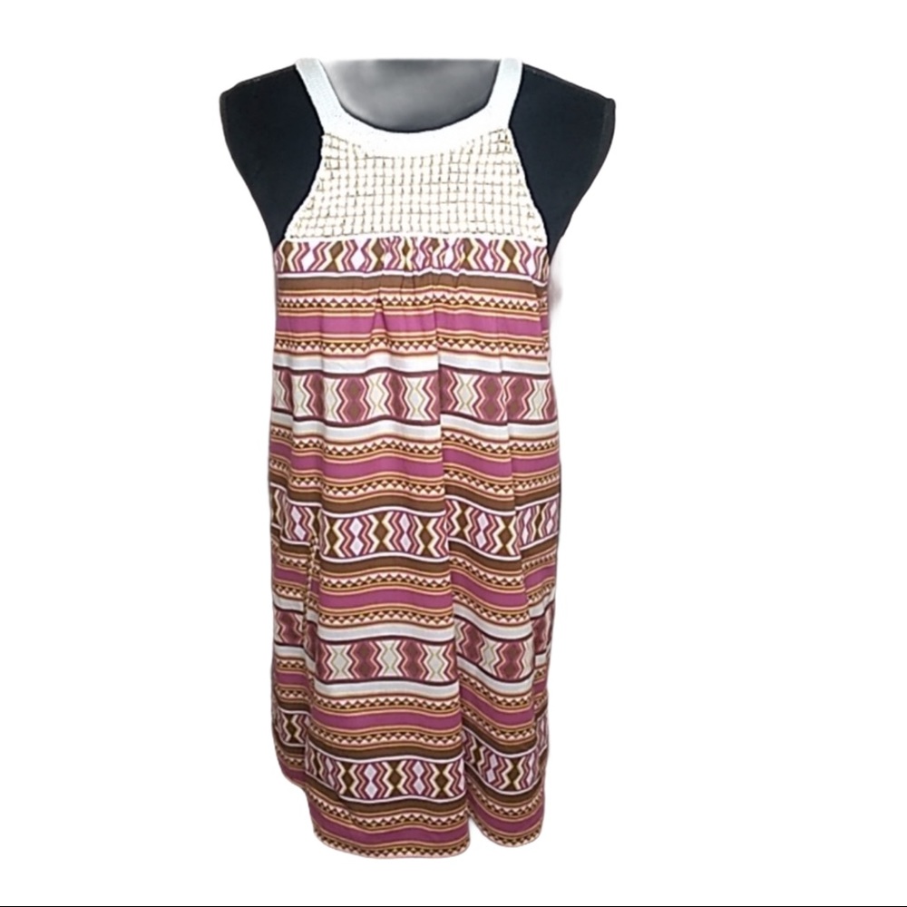 BCBGMaxmaria XS tribal crochet bodice dress - Picture 8 of 8